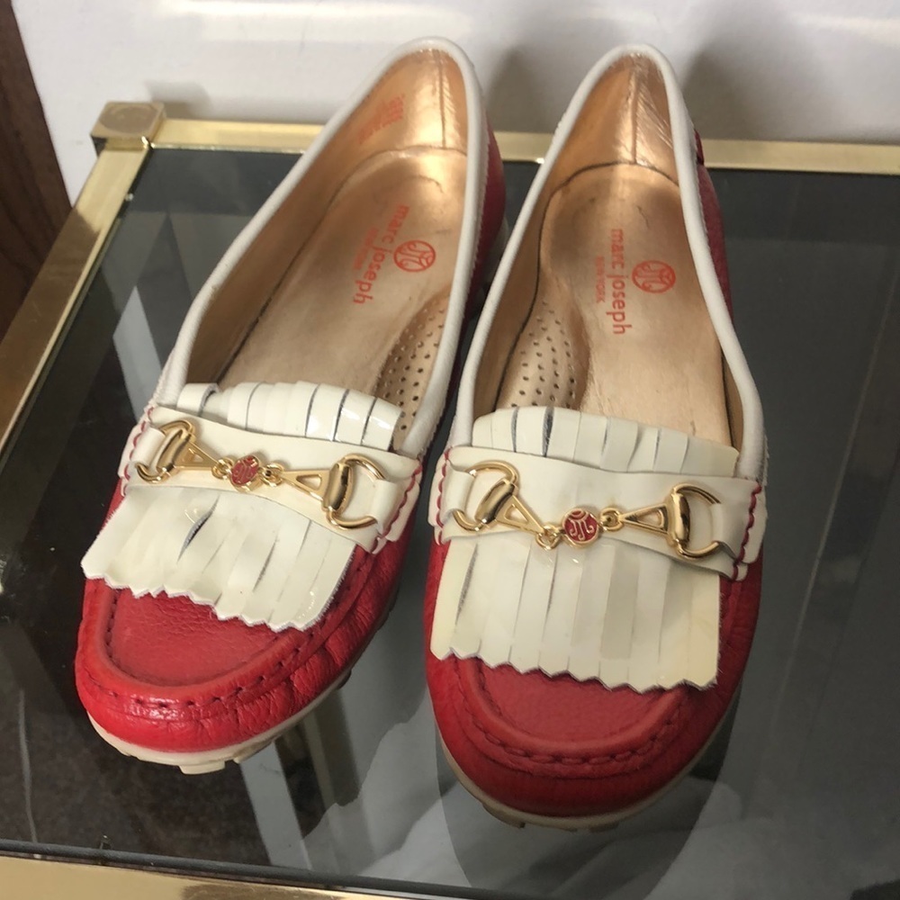 Marc Joseph ladies red and white gold shoe size 7